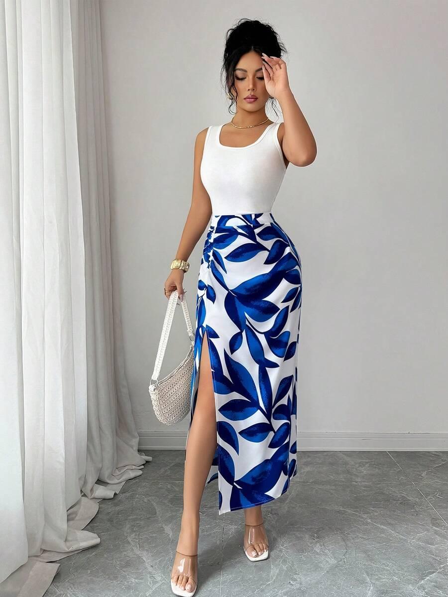 ELENZGA SPÓDNICA MIDI PRINT S06__S