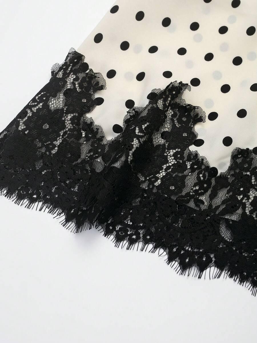 SHEIN SPÓDNICA KORONKA GROSZKI S06__L