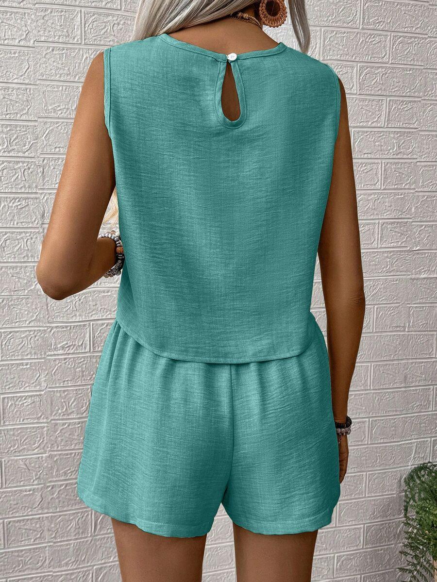 EMERY ROSE KOMPLET ZIELONY BLUZKA SPODENKI S06__XXL