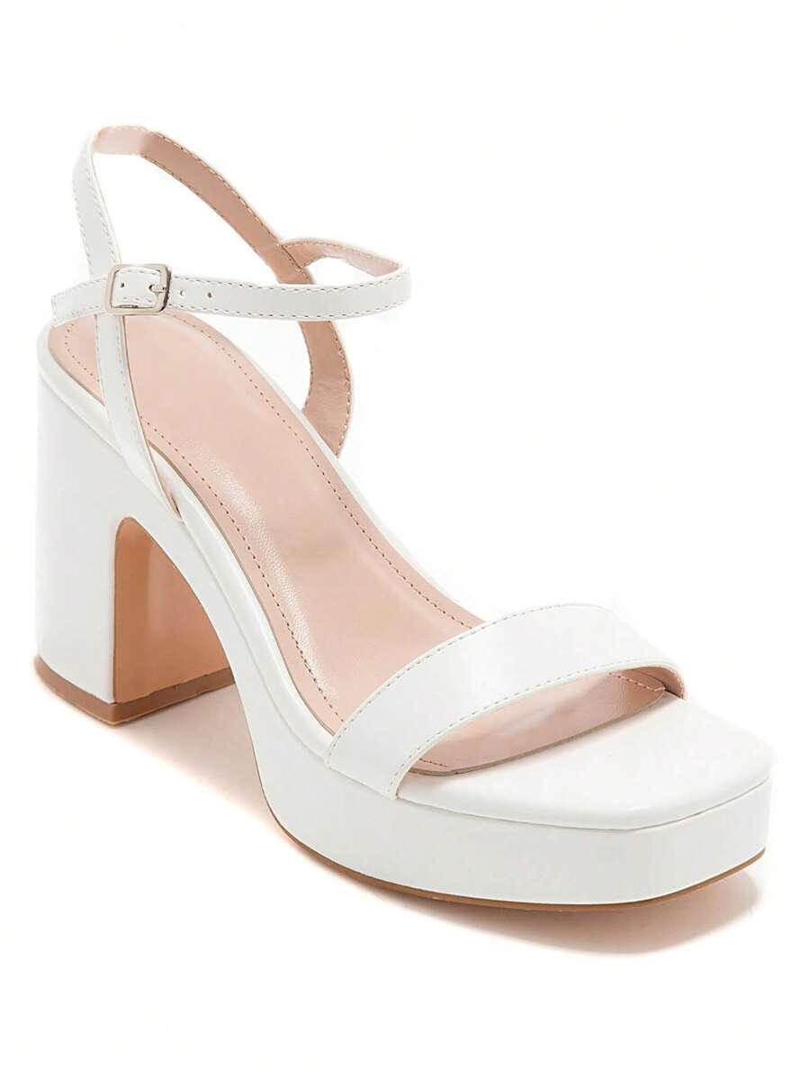 SHEIN BIAŁE SANDAŁY OBCAS S06__40
