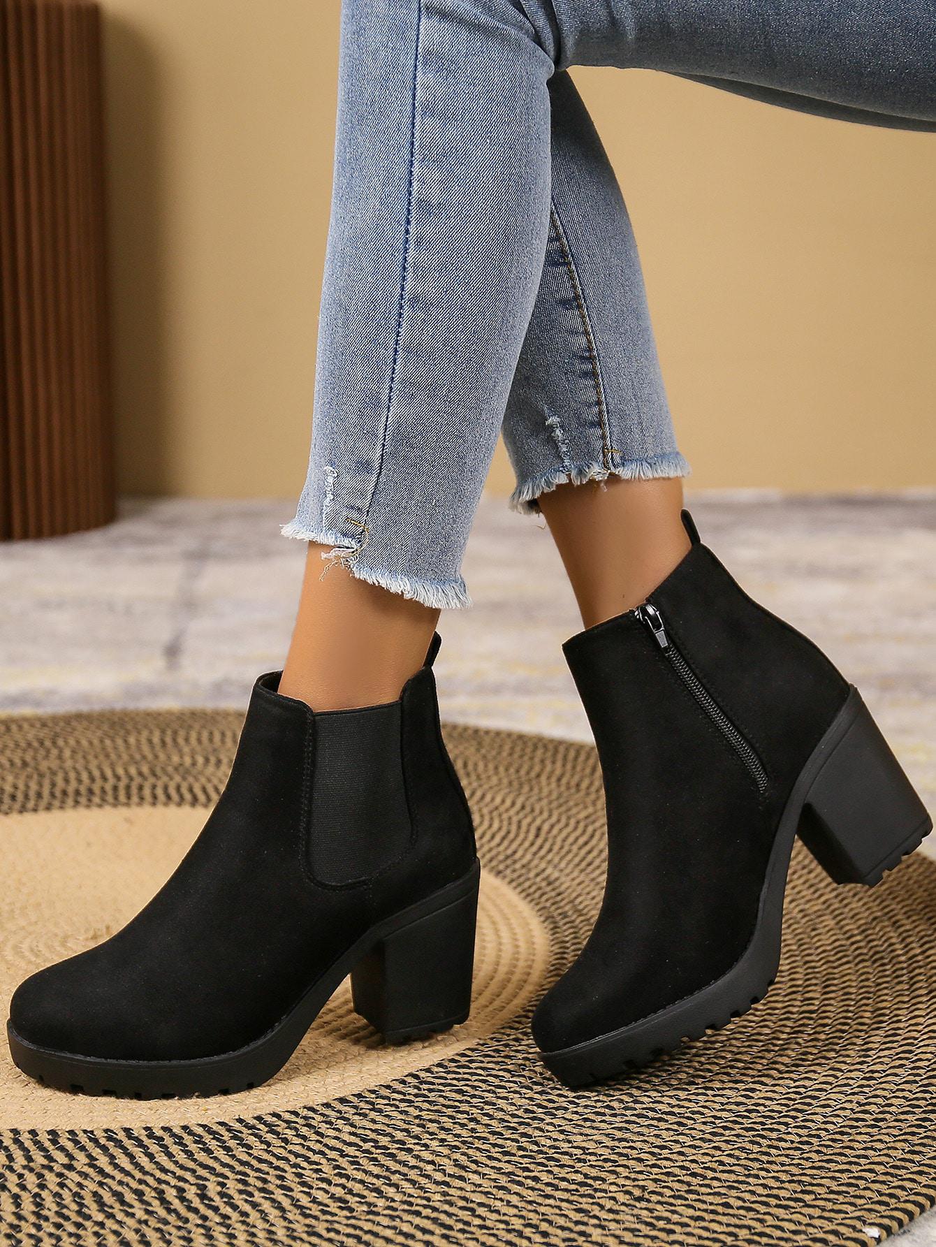 SHEIN CZARNE BOTKI OBCAS W01__40