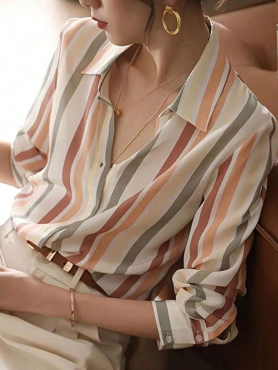 SHEIN KOSZULA WZÓR PASKI S06__M