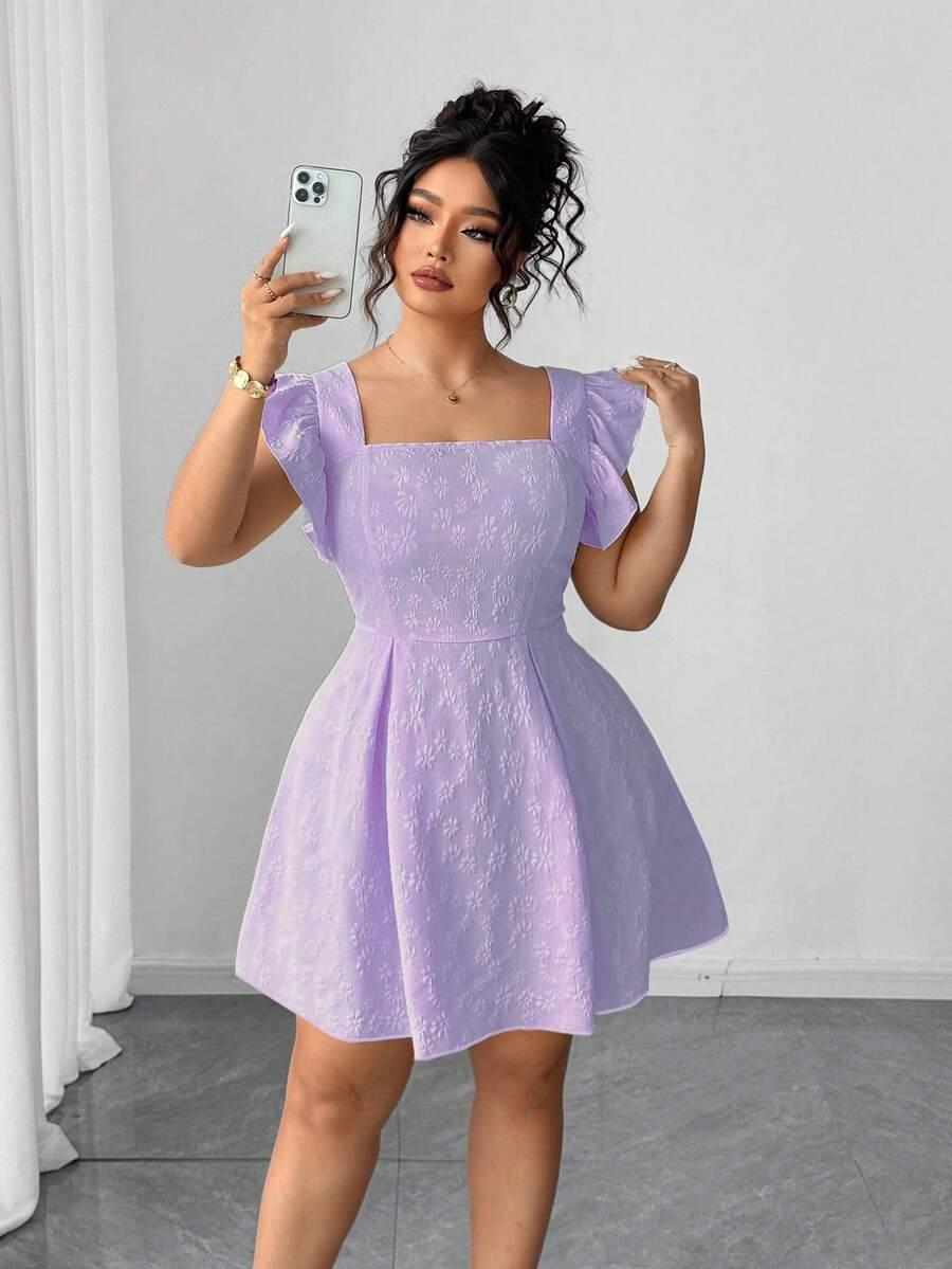 SHEIN FIOLETOWA MINI SUKIENKA S06__52