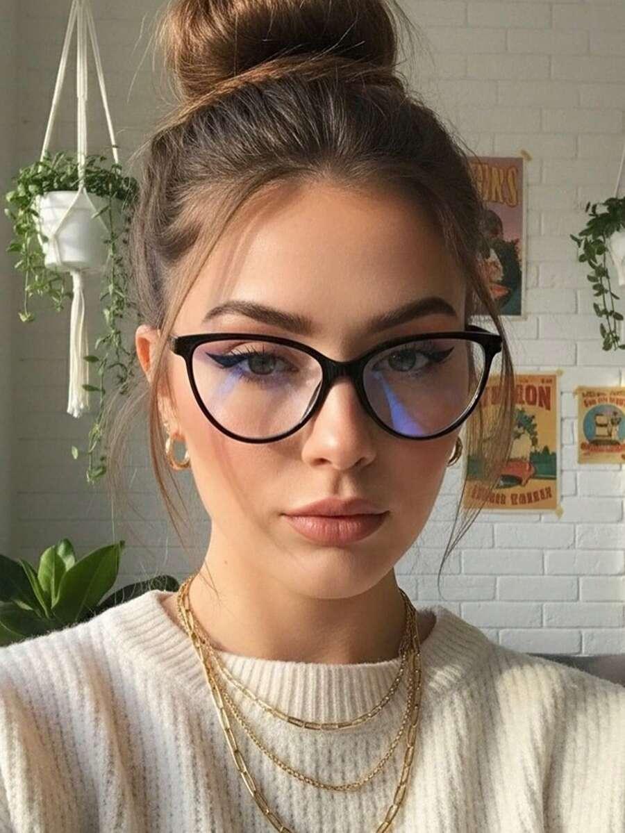 SHEIN CZARNE OKULARY ZERÓWKI S07