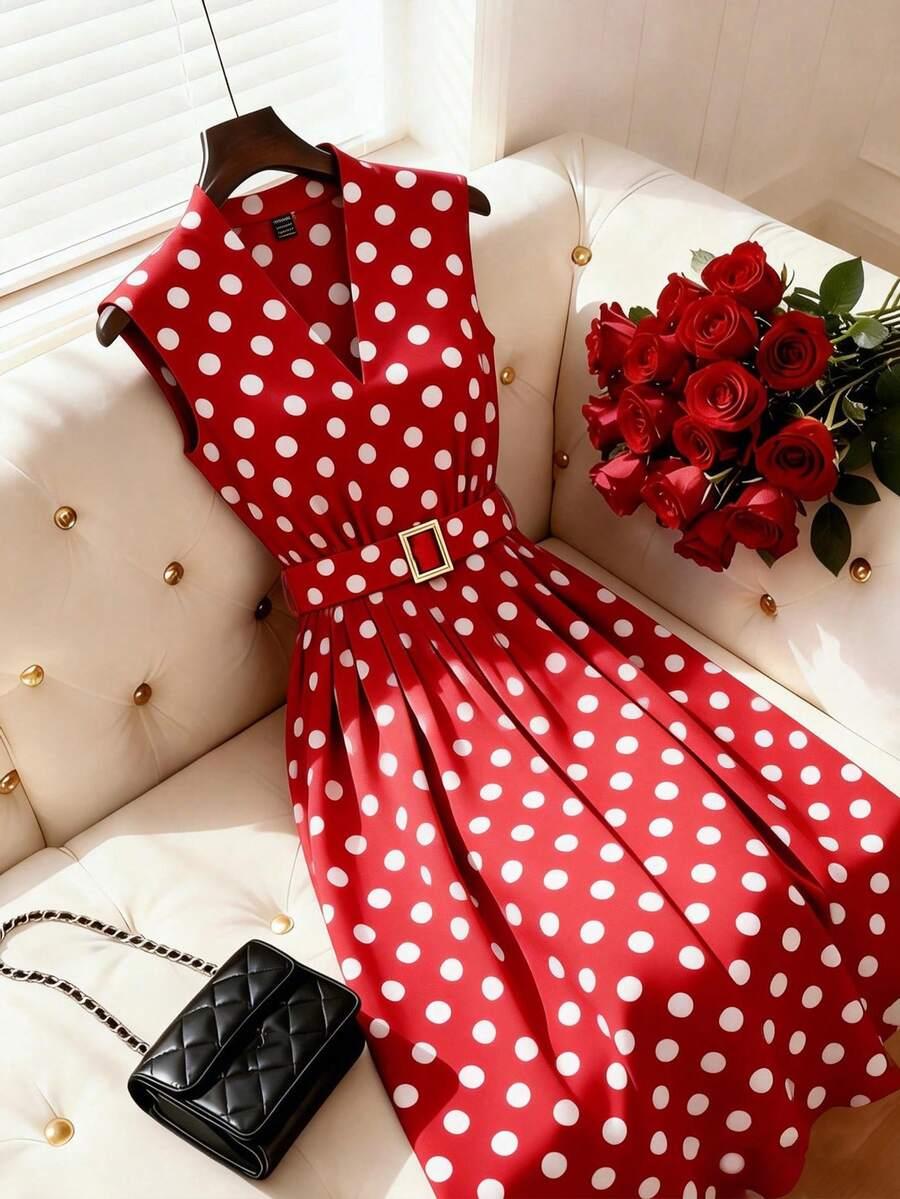SHEIN SUKIENKA WZÓR GROSZKI S06__XL