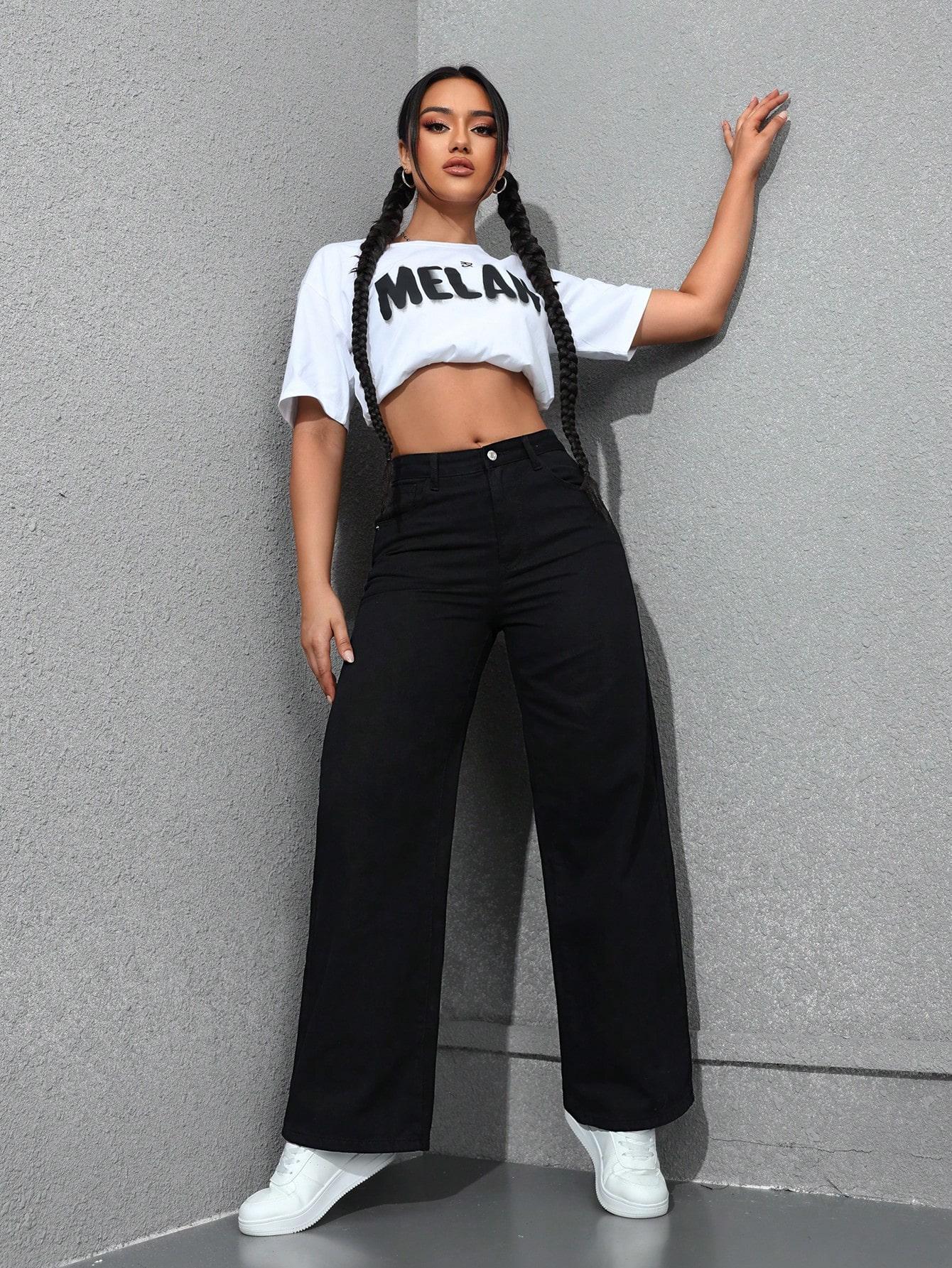 SHEIN CZARNE SPODNIE JEANS S06__XXL
