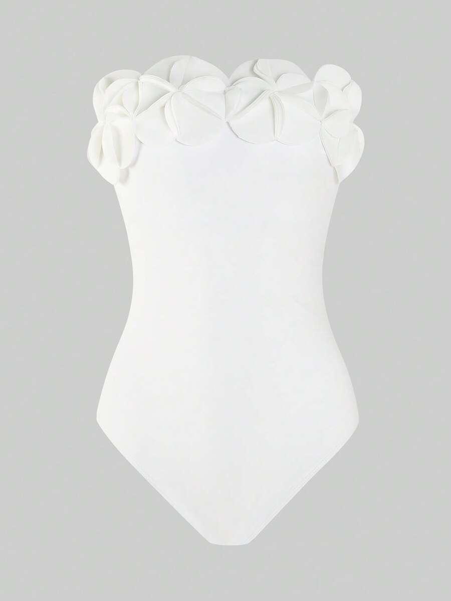 SWIM CHICCIA BIAŁY JEDNOCZĘŚCIOWY STRÓJ KĄPIELOWY 3D S09__L