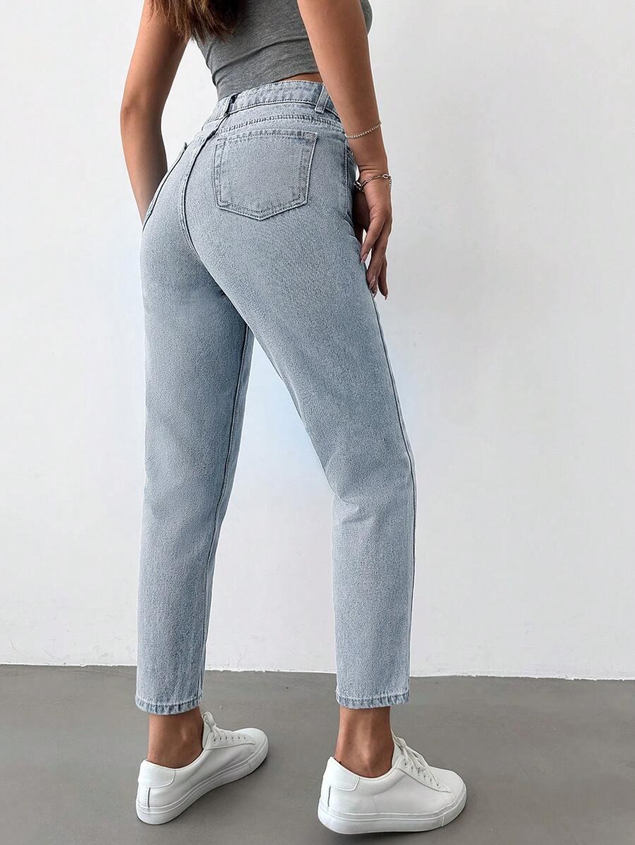 SHEIN NIEBIESKIE JEANSY WYSOKI STAN S06__XS