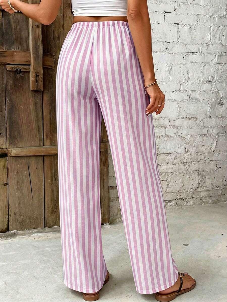 SHEIN SPODNIE W PASKI CASUAL S06__L