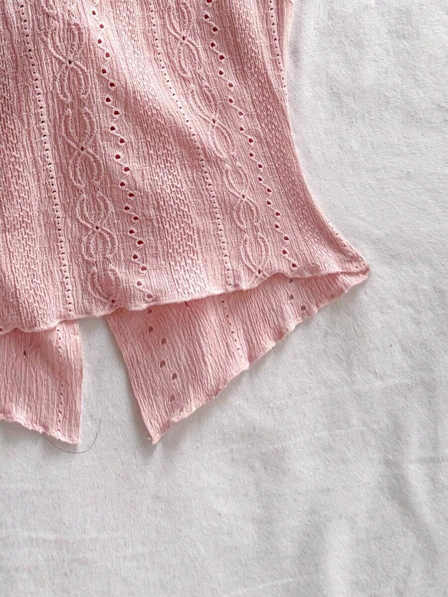 SHEIN RÓŻOWY TOP WIĄZANIE S06__XL