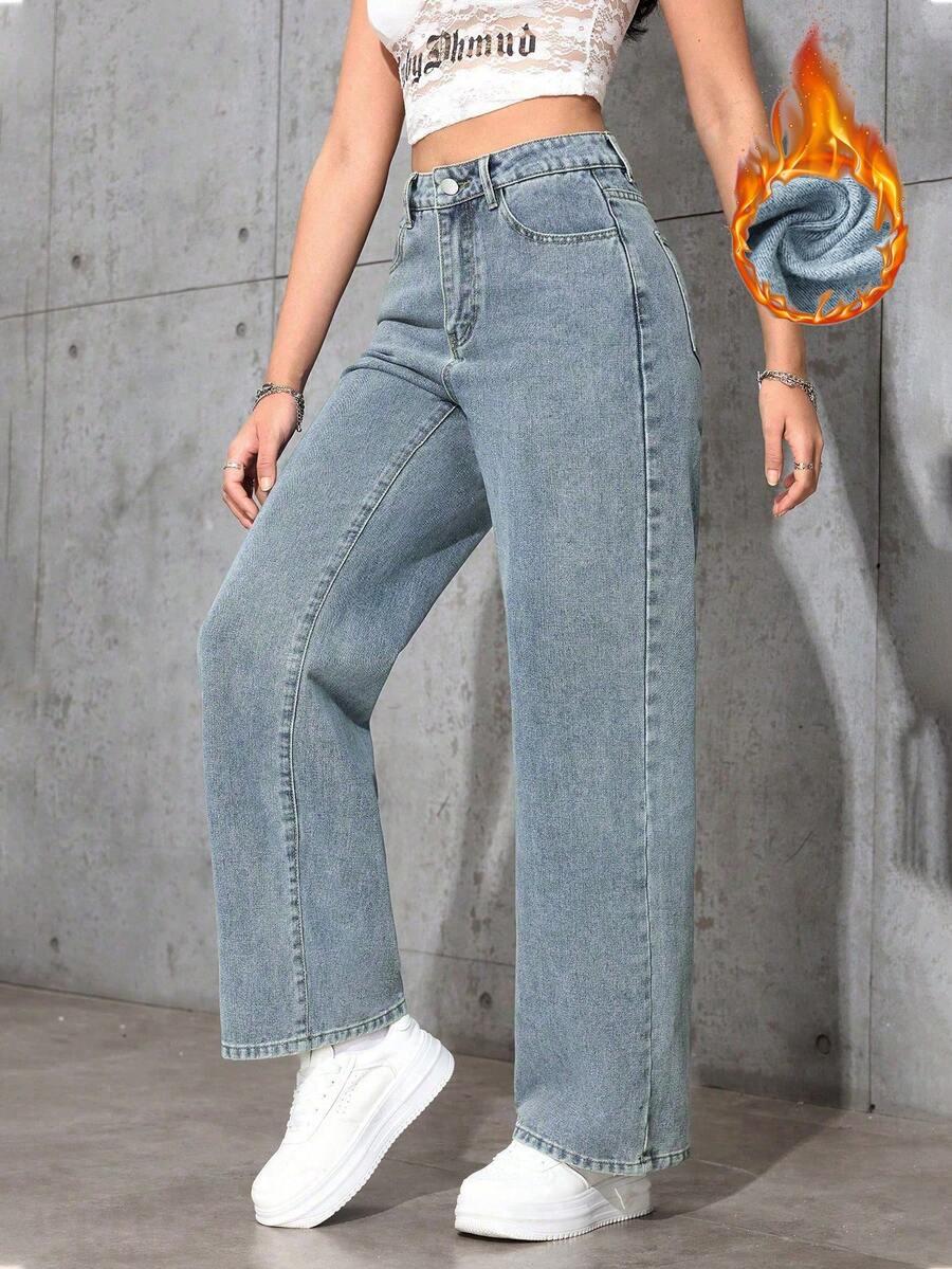 SHEIN NIEBIESKIE SPODNIE JEANS S06__XS