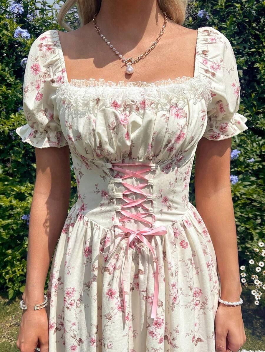 SHEIN SUKIENKA KRÓTKI RĘKAW S09__S