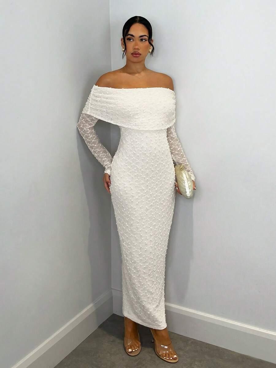 SHEIN MAXI SUKIENKA ODKRYTE RAMIONA S06__S