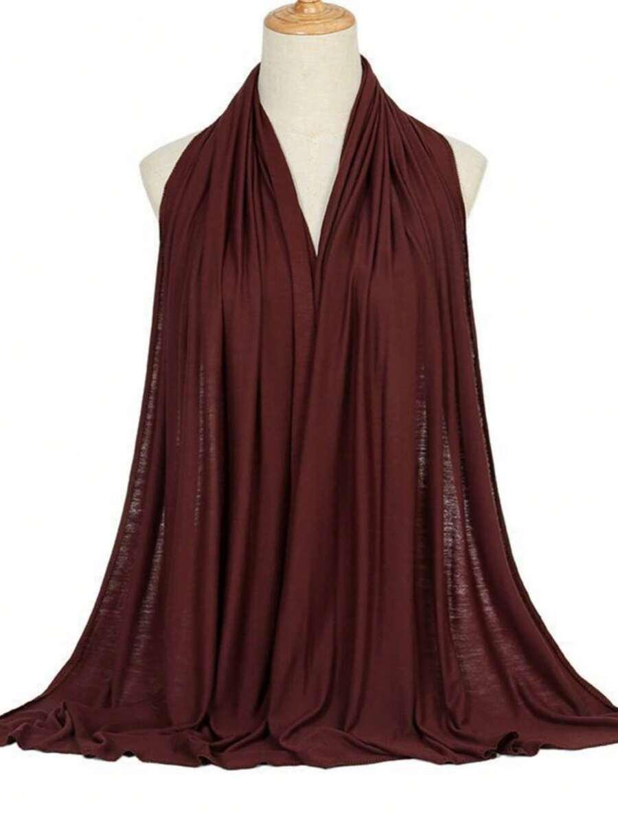 SHEIN BRĄZOWA CHUSTA NA GŁOWĘ PK01__50X165