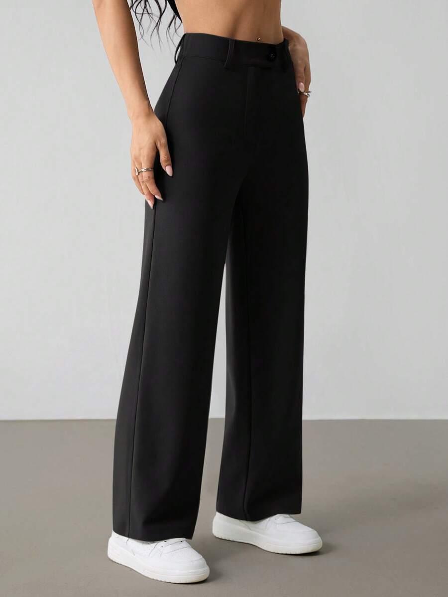 SHEIN CZARNE SPODNIE ELEGANCKIE S06__XS