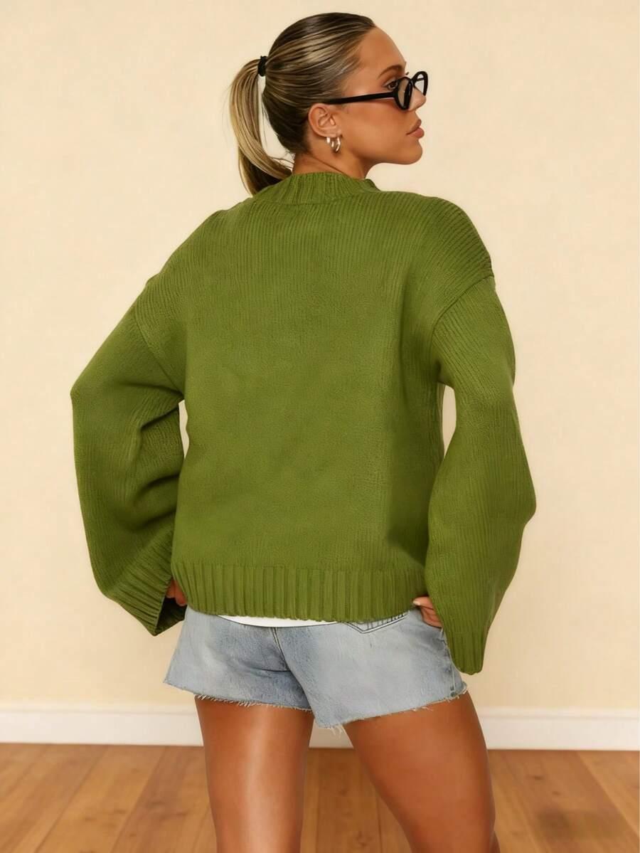 SHEIN ZIELONY KLASYCZNY SWETER S06__XL