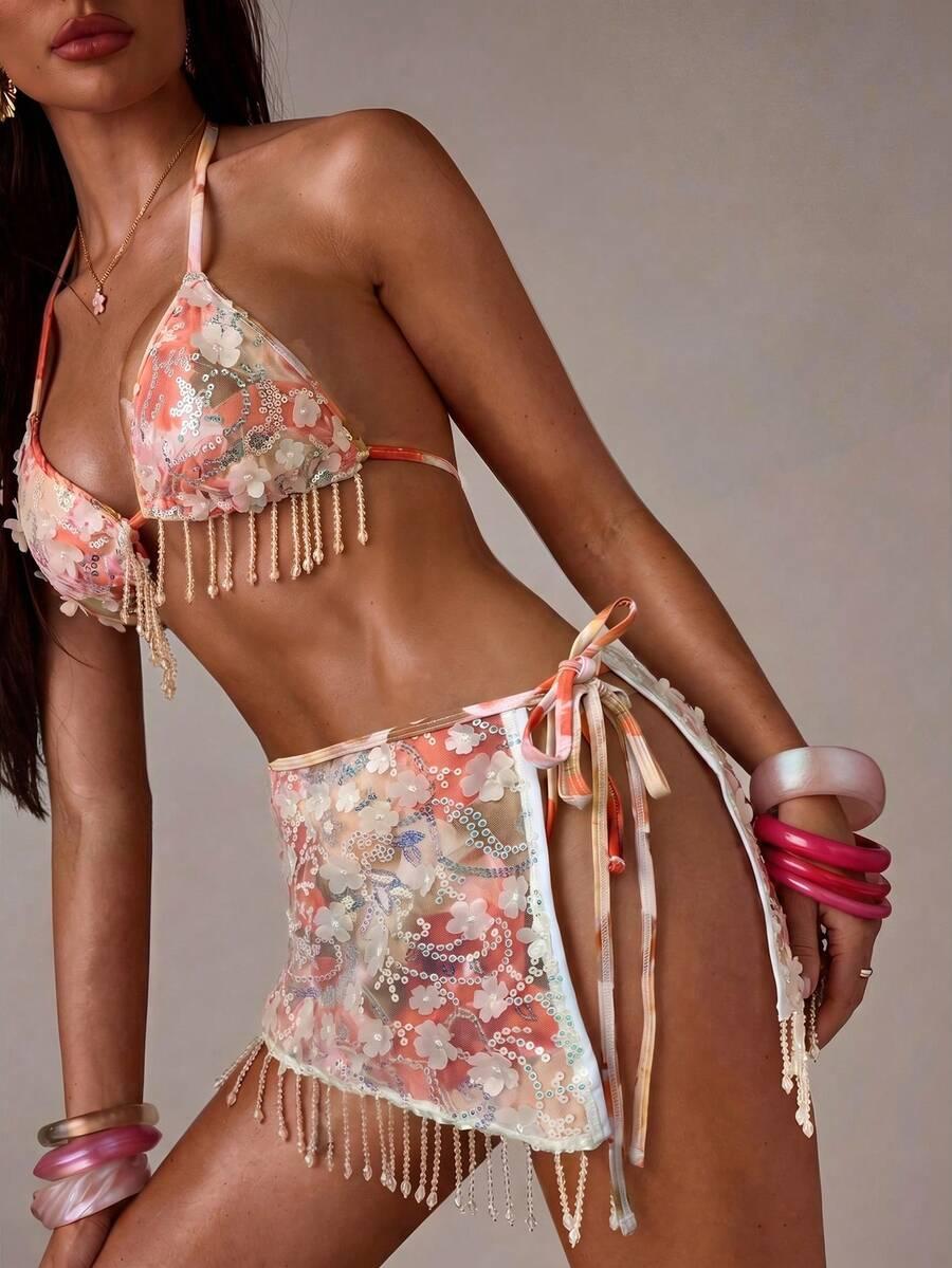 SHEIN NARZUTKA PLAŻOWA CEKINY S06__M