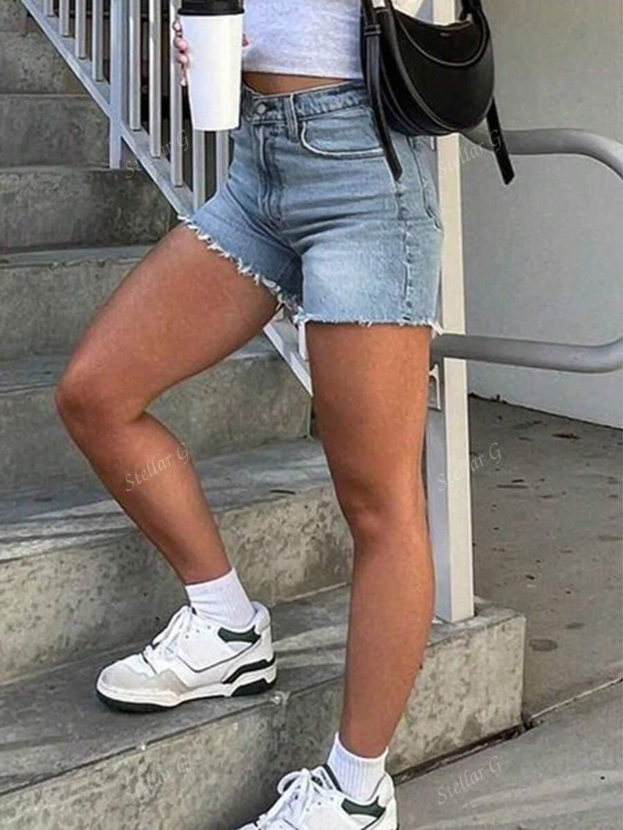 SHEIN NIEBIESKIE SPODENKI JEANS S06__L