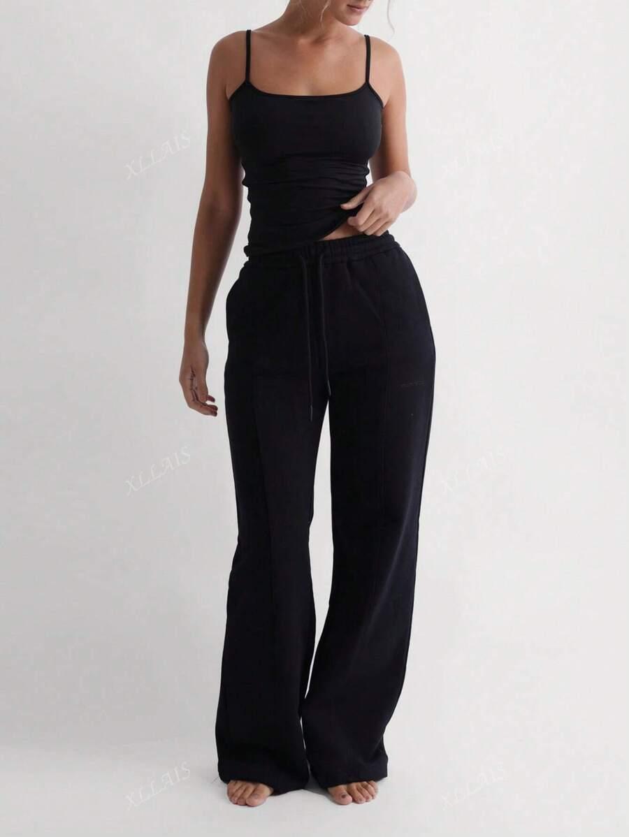 SHEIN CZARNY TOP NA RAMIĄCZKACH S06__XS
