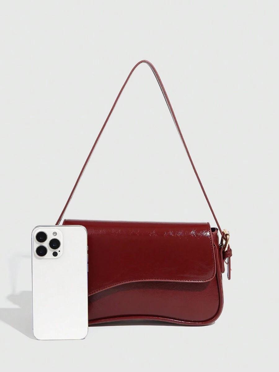 SHEIN CZERWONA TOREBKA NA RAMIĘ S07__15X27CM