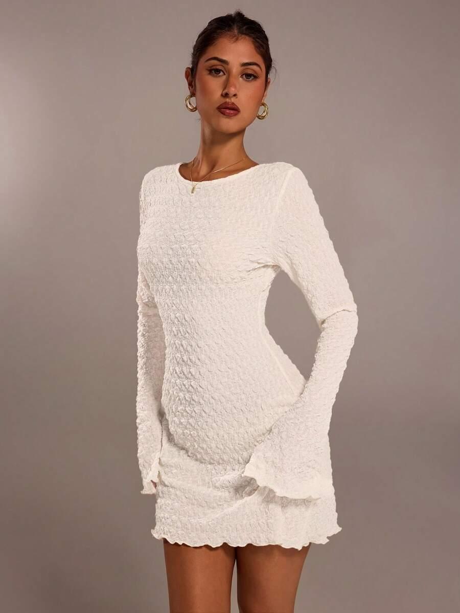 FOREVER 21 MINI SUKIENKA DŁUGI RĘKAW S06__XS