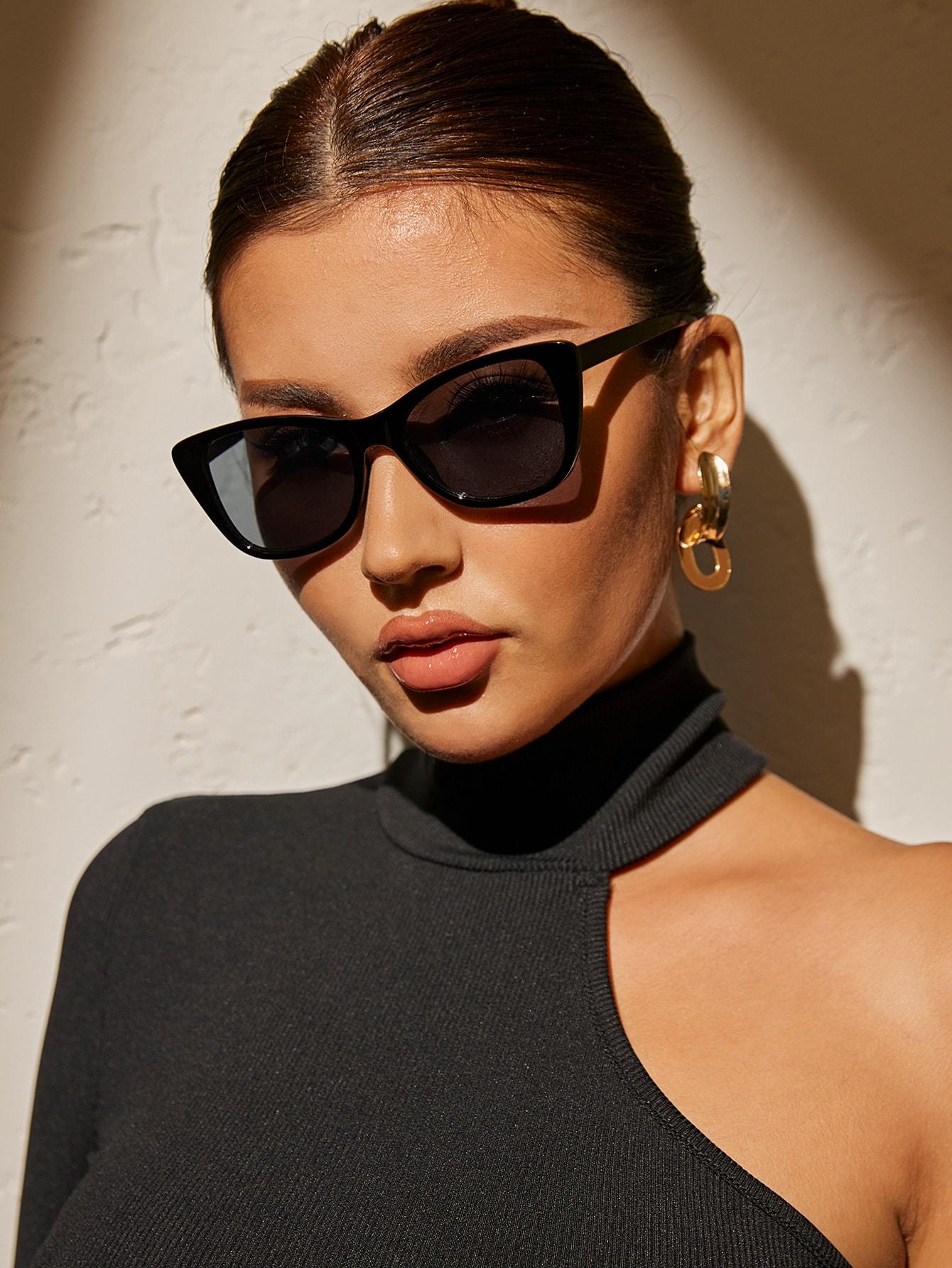 SHEIN CZARNE OKULARY PRZECIWSŁONECZNE S07