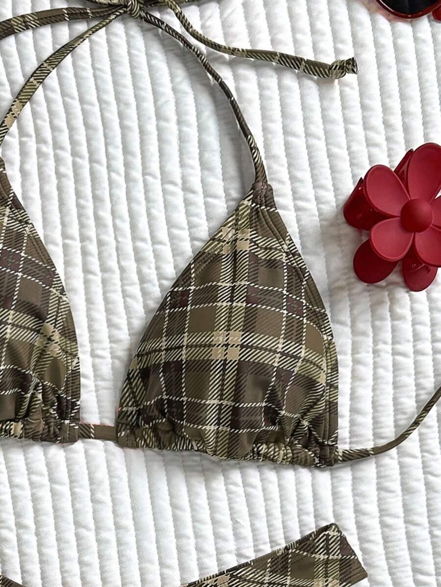 SWIM MOD DWUCZĘŚCIOWY STRÓJ KĄPIELOWY WZÓR KRATKA S09__XS