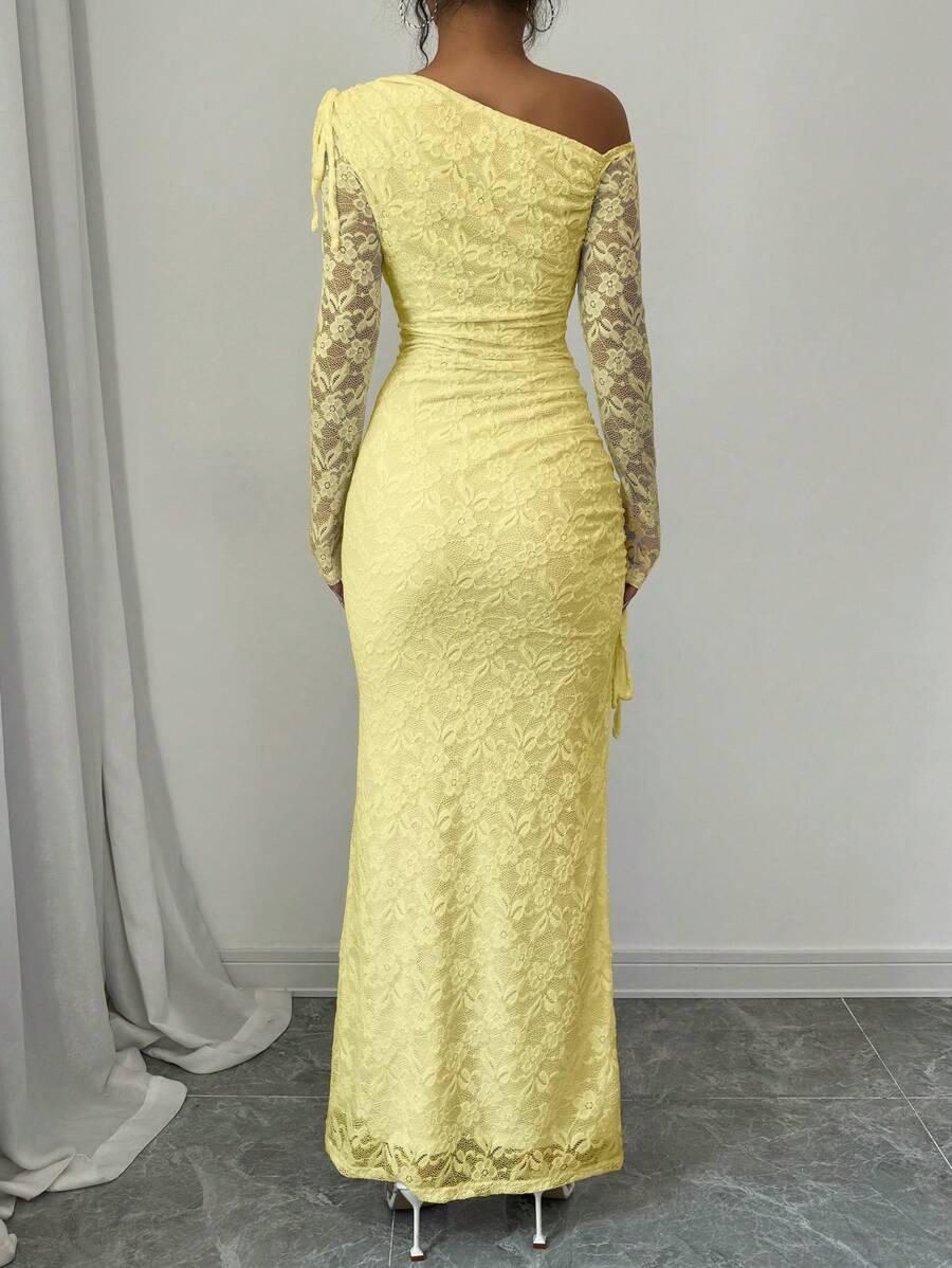 RAFFERIZA ŻÓŁTA MAXI SUKIENKA S06__M