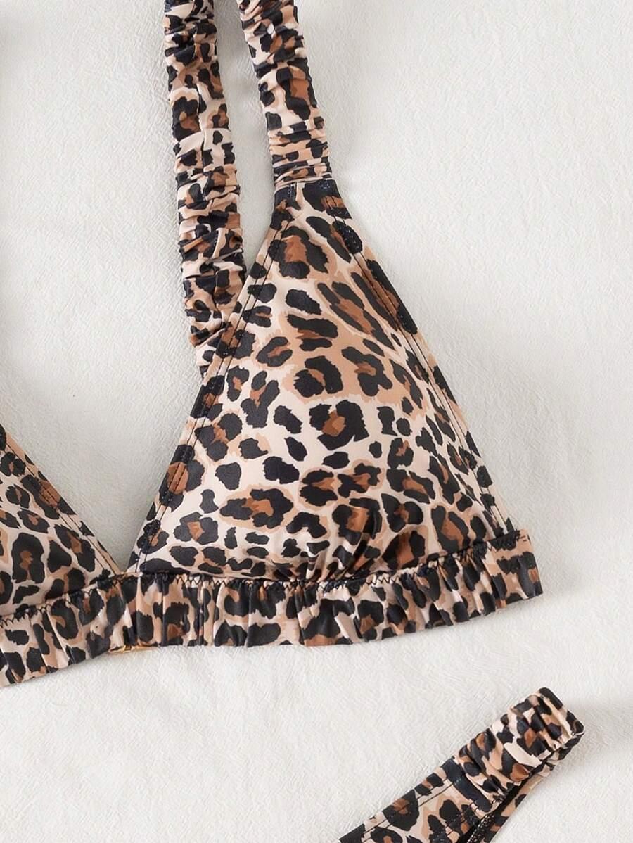 SHEIN DWUCZĘŚCIOWY STRÓJ KĄPIELOWY ANIMAL PRINT S09__XS