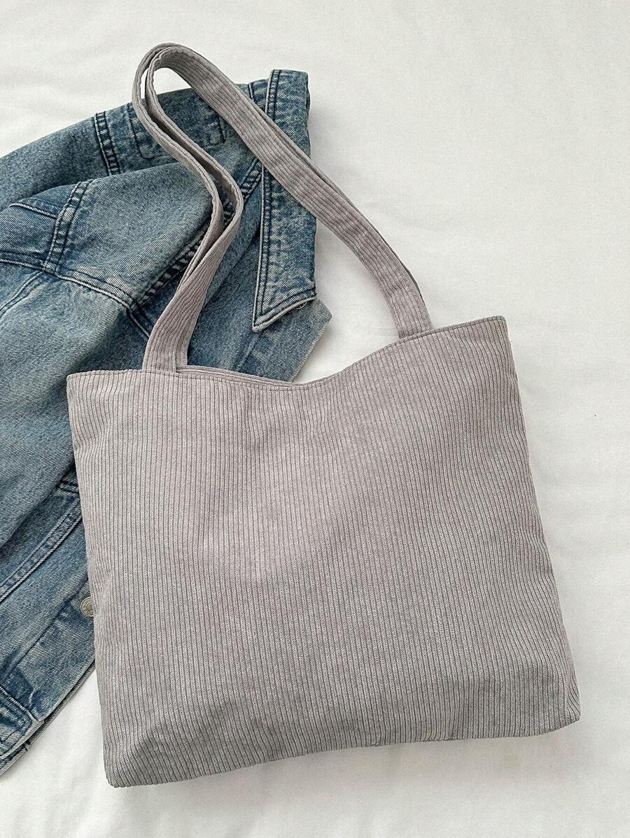 SHEIN SZARA TORBA PRĄŻKI S07__34,5X31,5
