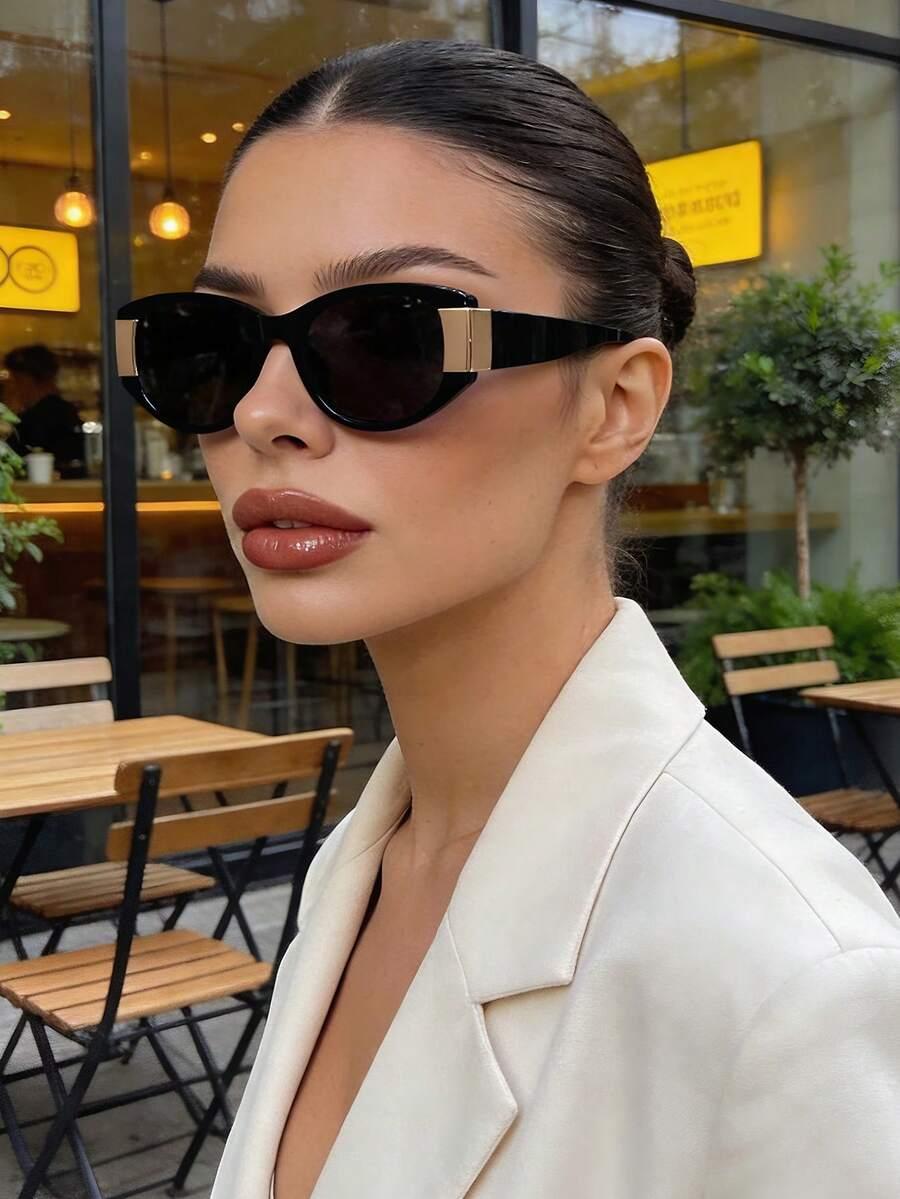 SHEIN CZARNE OKULARY PRZECIWSŁONECZNE S07