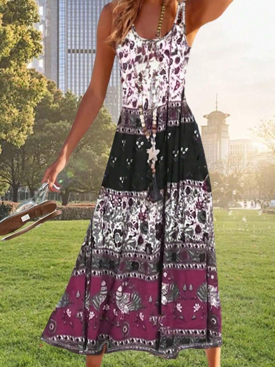 SHEIN MAXI SUKIENKA WZÓR S06__M