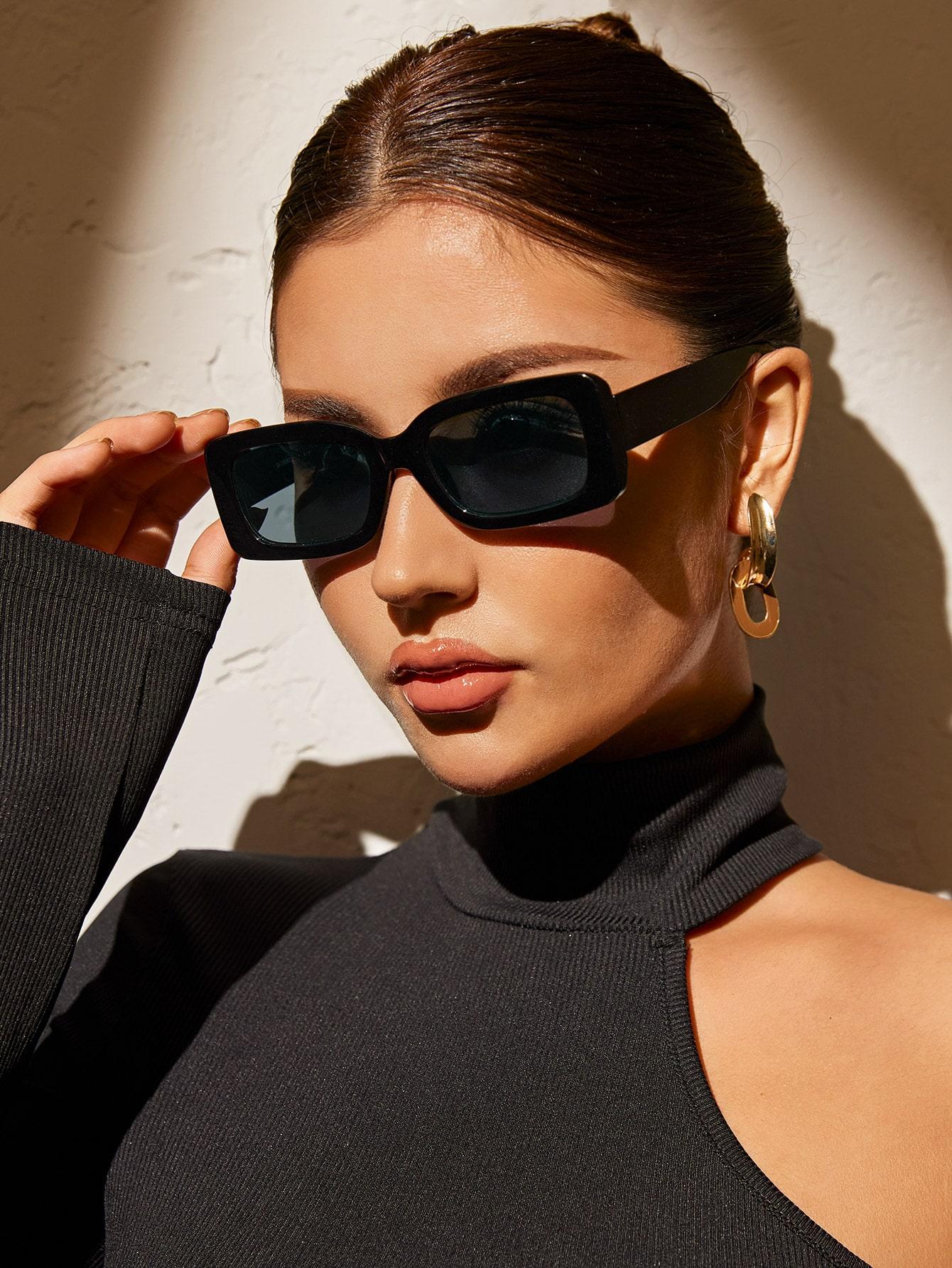SHEIN CZARNE OKULARY PRZECIWSŁONECZNE S07