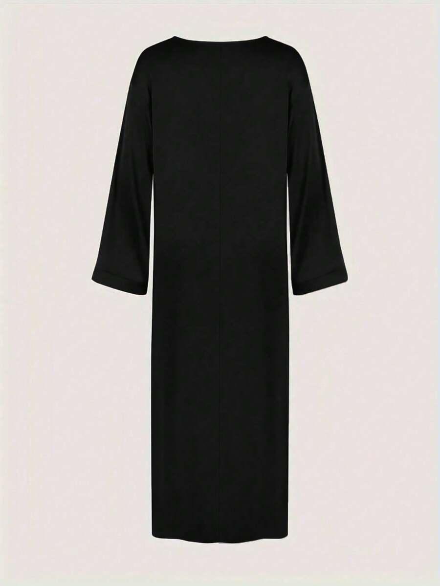 SHEIN CZARNA SUKIENKA OKRĄGŁY DEKOLT S09__XL