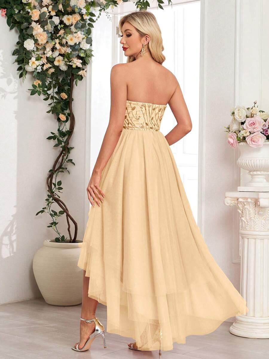 SHEIN ASYMETRYCZNA MAXI SUKIENKA TIUL S06__XL