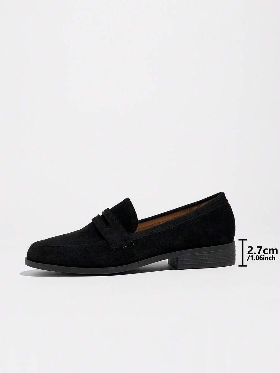 SHEIN CZARNE MOKASYNY IMITACJA ZAMSZU S06__37
