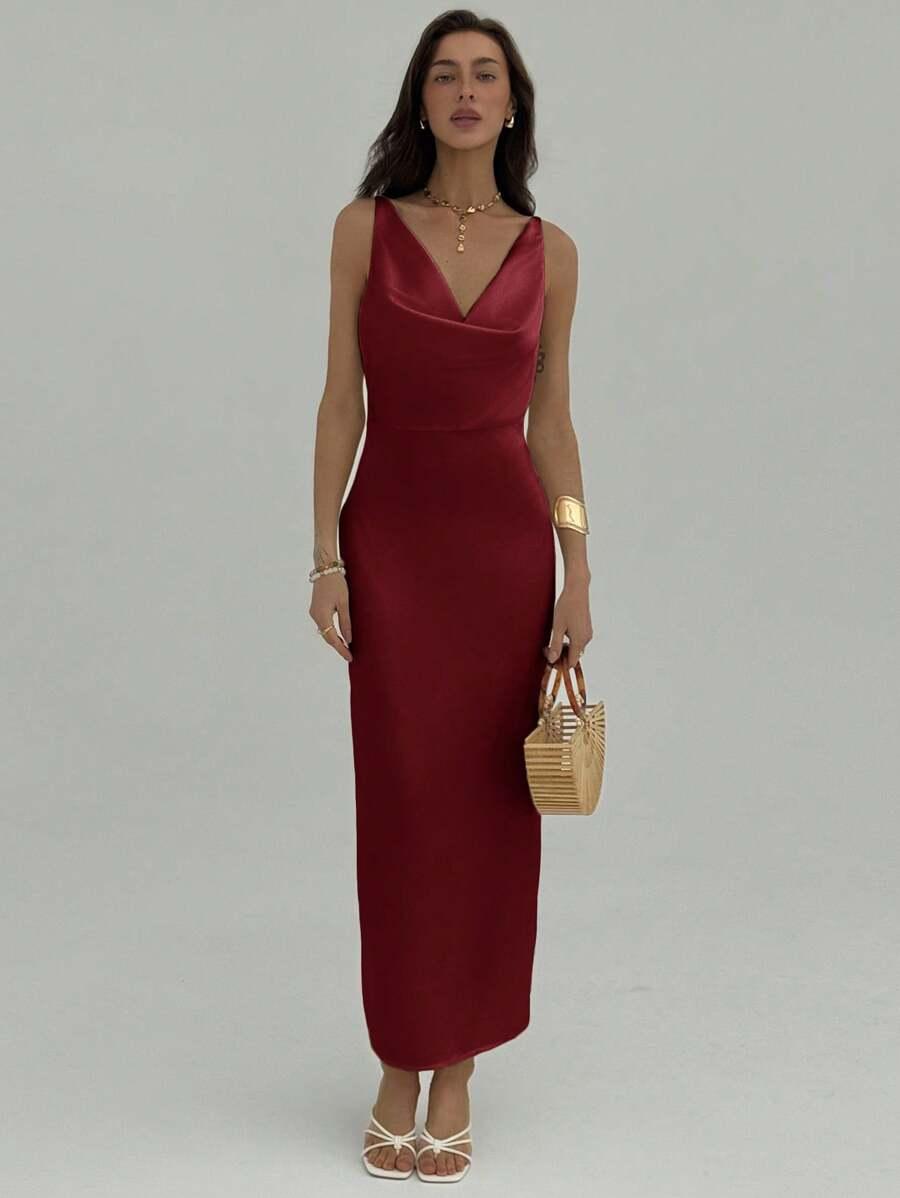 ALORUH CZERWONA MAXI SUKIENKA S06__S