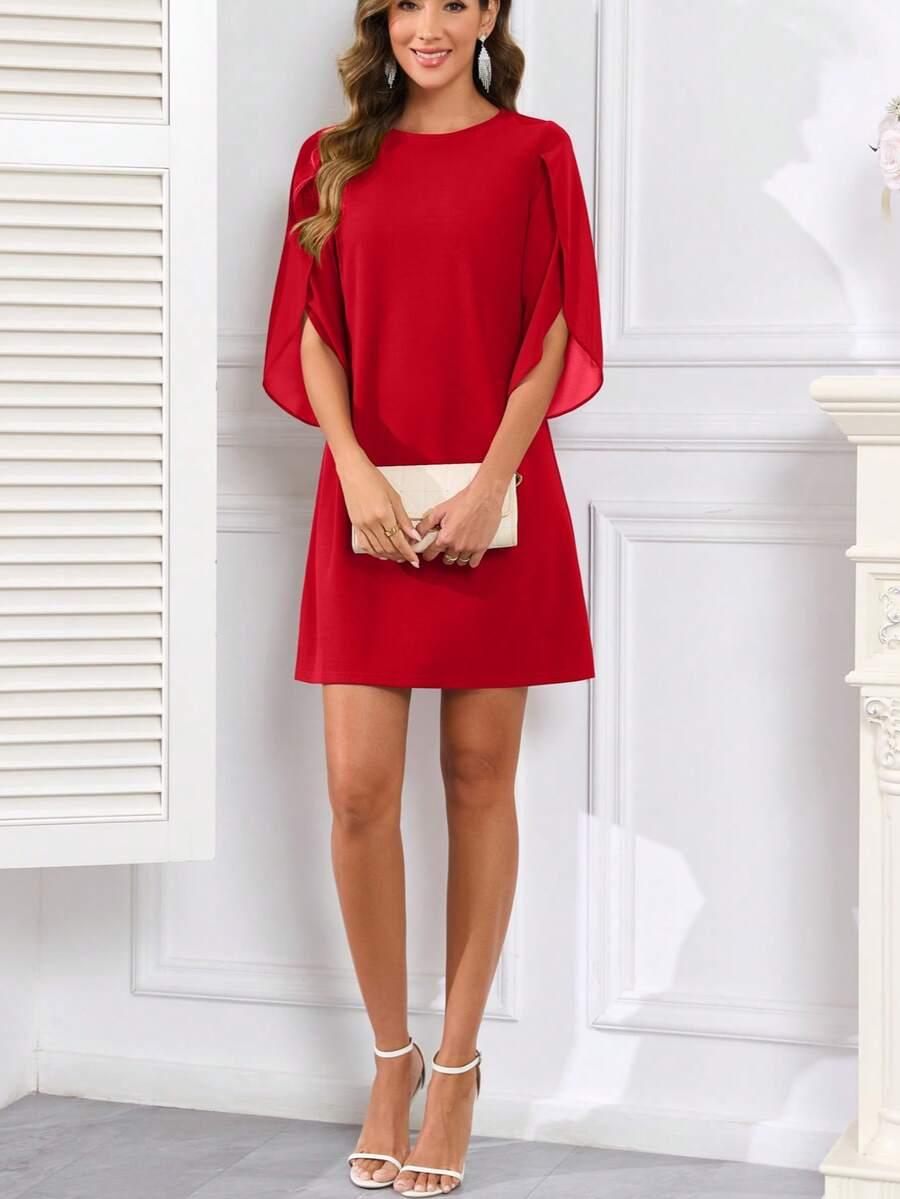 SHEIN CZERWONA MINI SUKIENKA S06__XXL