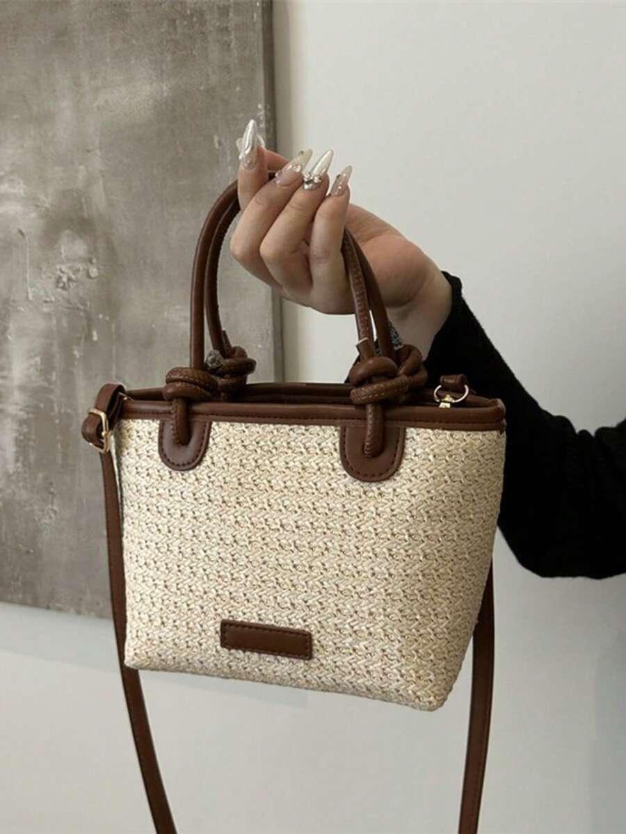 SHEIN BEŻOWA TOREBKA TEKSTURA S07__17,5X15