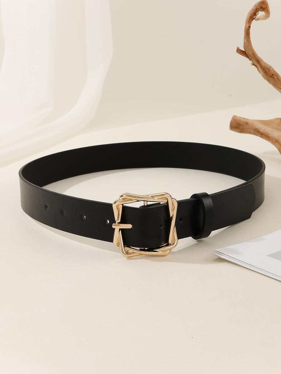 SHEIN CZARNY PASEK Z KLAMRĄ S07__70