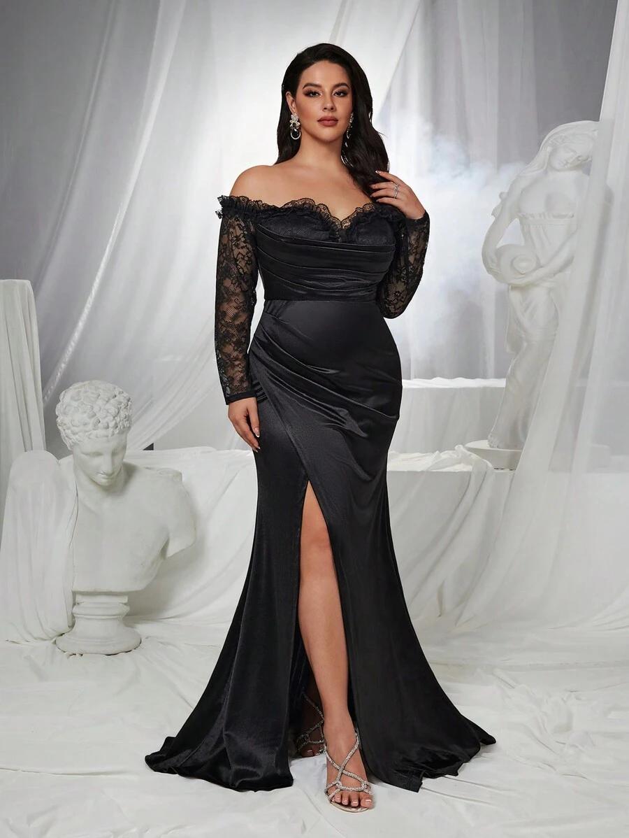 GLAMRAE CZARNA MAXI SUKIENKA S06__52