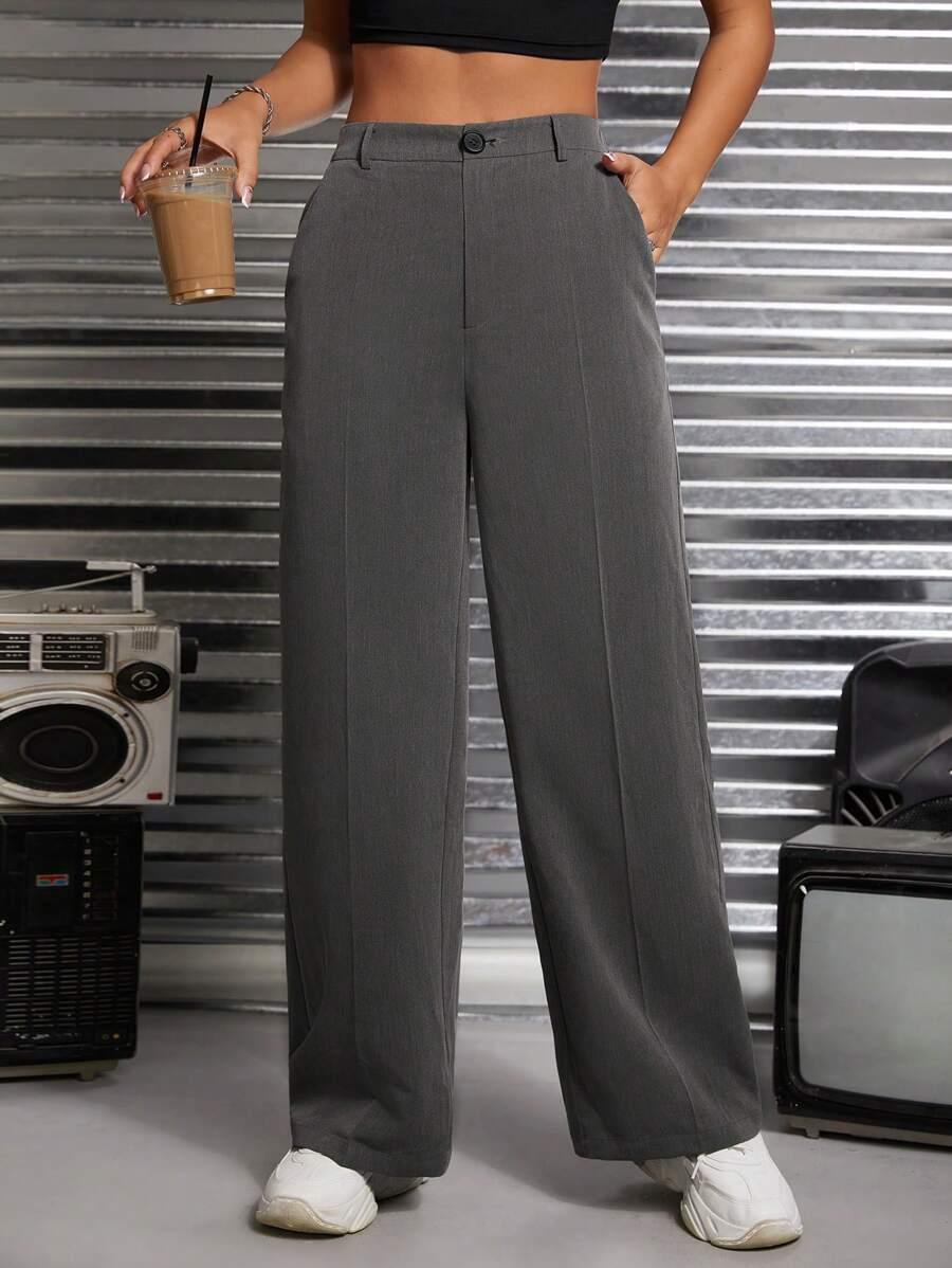SHEIN SZARE SPODNIE CASUAL S06__XXS
