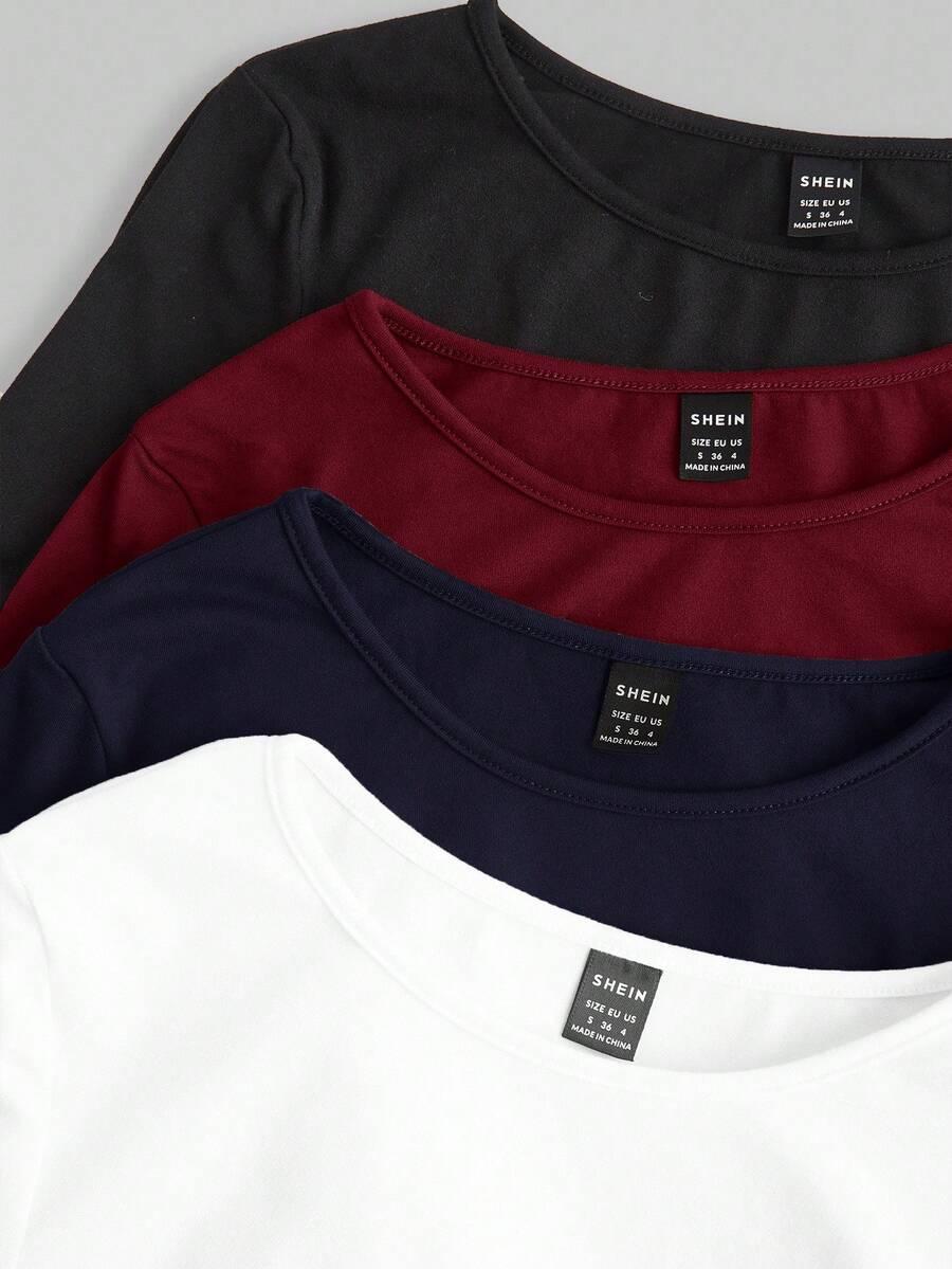 SHEIN BIAŁY TOP DŁUGI RĘKAW S06__L