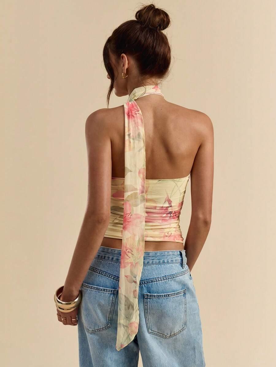 SHEIN ASYMETRYCZNY TOP PRINT S06__XS