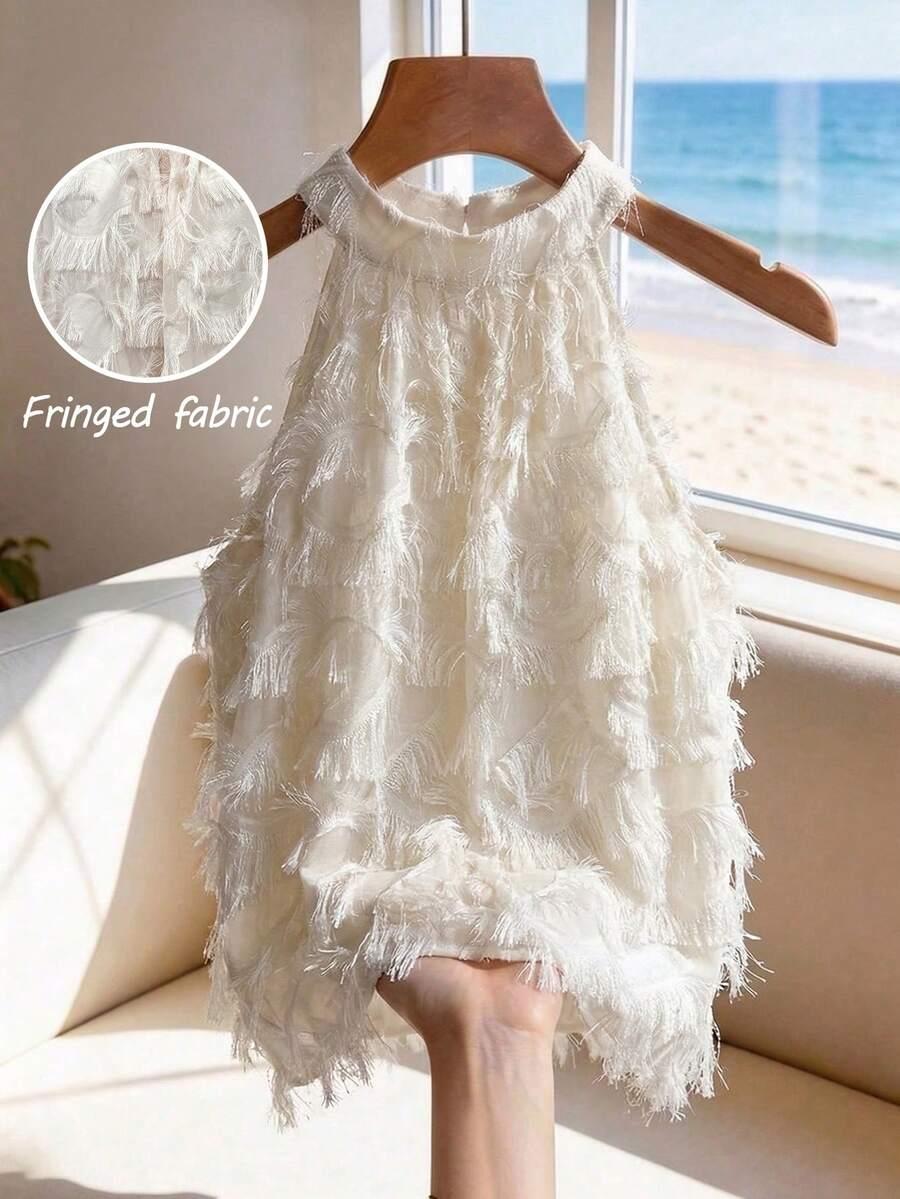FRANCLIA TOP BEZ RĘKAWÓW FRĘDZLE PK01__XL