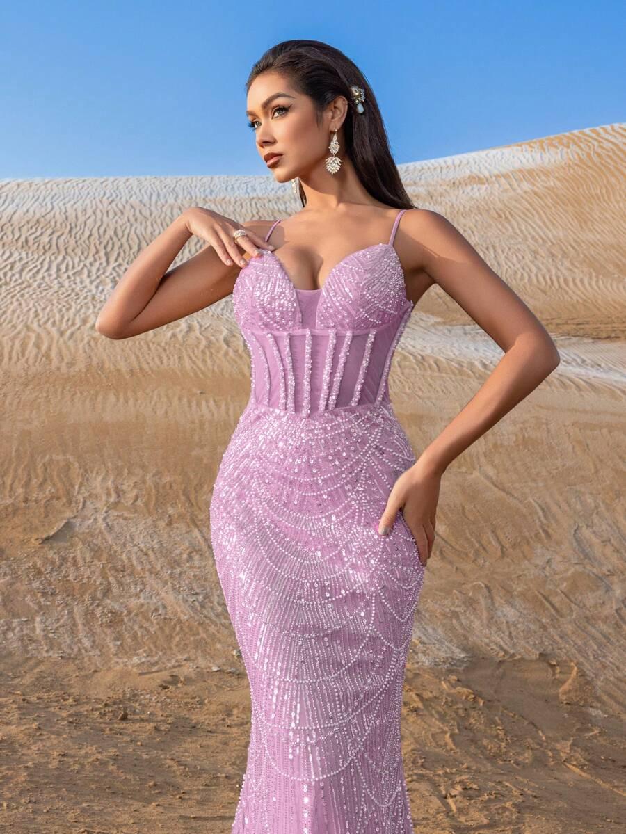 FAERIESTY FIOLETOWA MAXI SUKIENKA S06__L