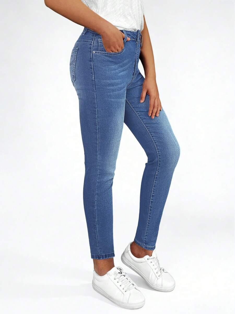 SHEIN NIEBIESKIE SPODNIE JEANS S06__XL