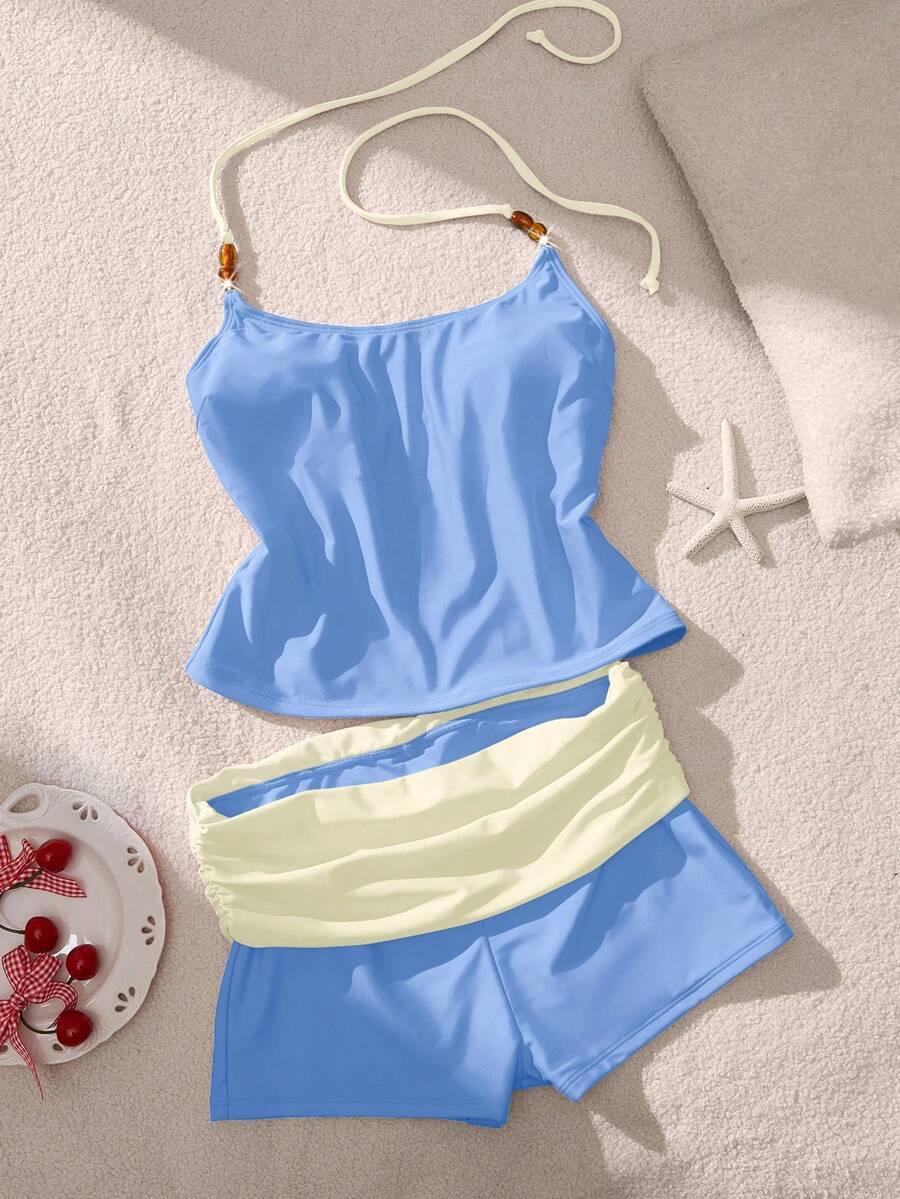 SHEIN DWUCZĘŚCIOWY STRÓJ KĄPIELOWY S09__L