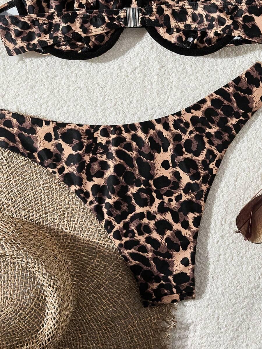 SHEIN DÓŁ OD BIKINI ANIMAL PRINT S09__XL