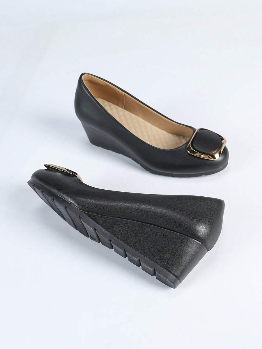 SHEIN CZARNE CZÓŁENKA KOTURN S06__41